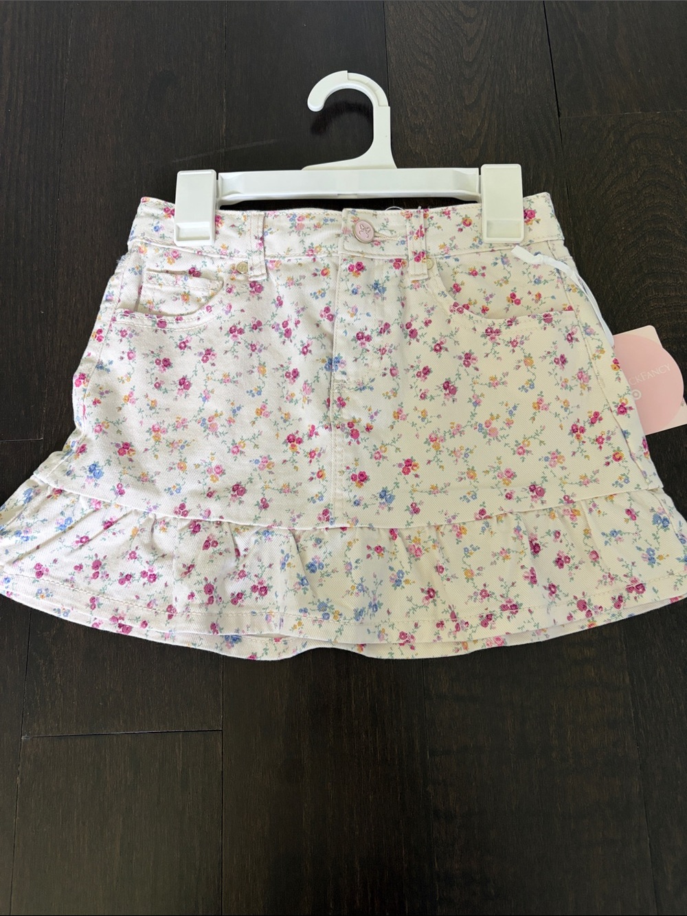 NWT LoveShackFancy x Target Girls Olivia Patchwork Ruffle Hem Denim Skirt 10